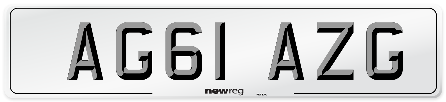 AG61 AZG Number Plate from New Reg